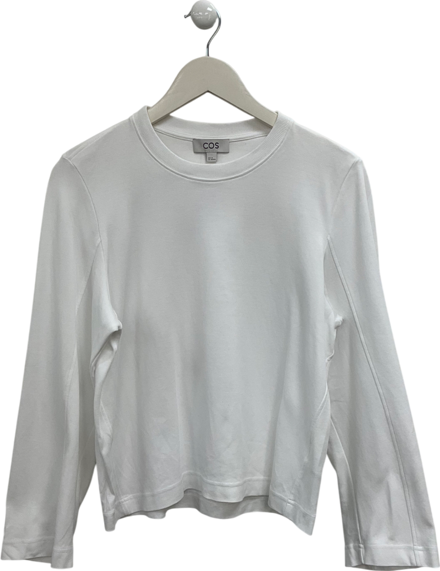 cos White 24/7 Long Sleeve Top UK XS