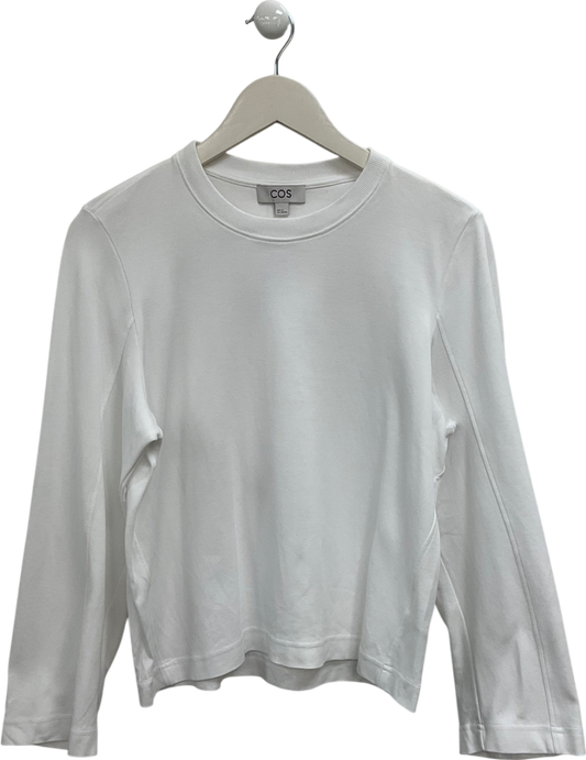 cos White 24/7 Long Sleeve Top UK XS