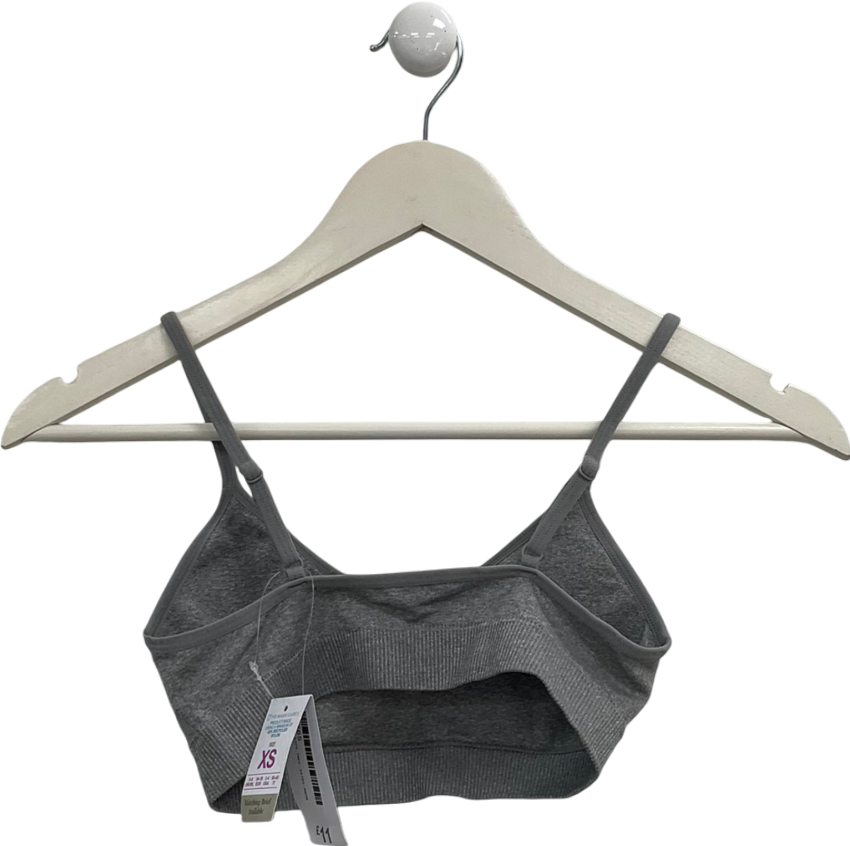 Primark Grey Padded Crop Top UK XS