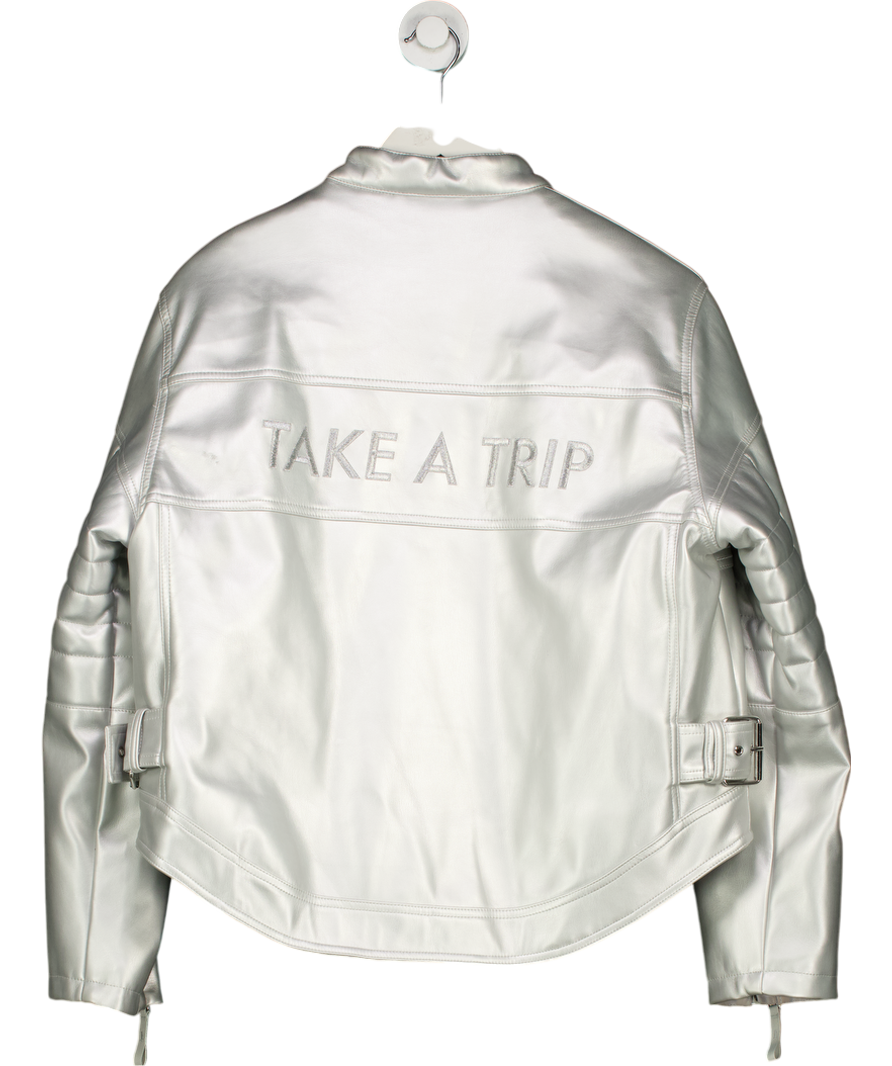 HOUSE OF SUNNY Metallic The Racer Jacket UK M