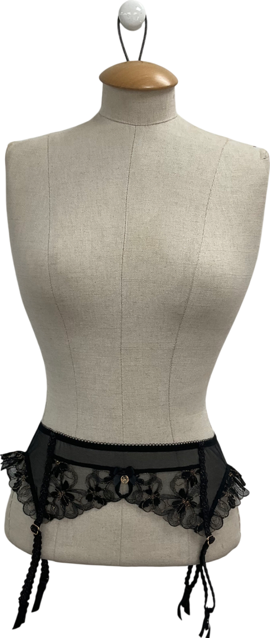 boux avenue Black Bridget Suspender UK 8