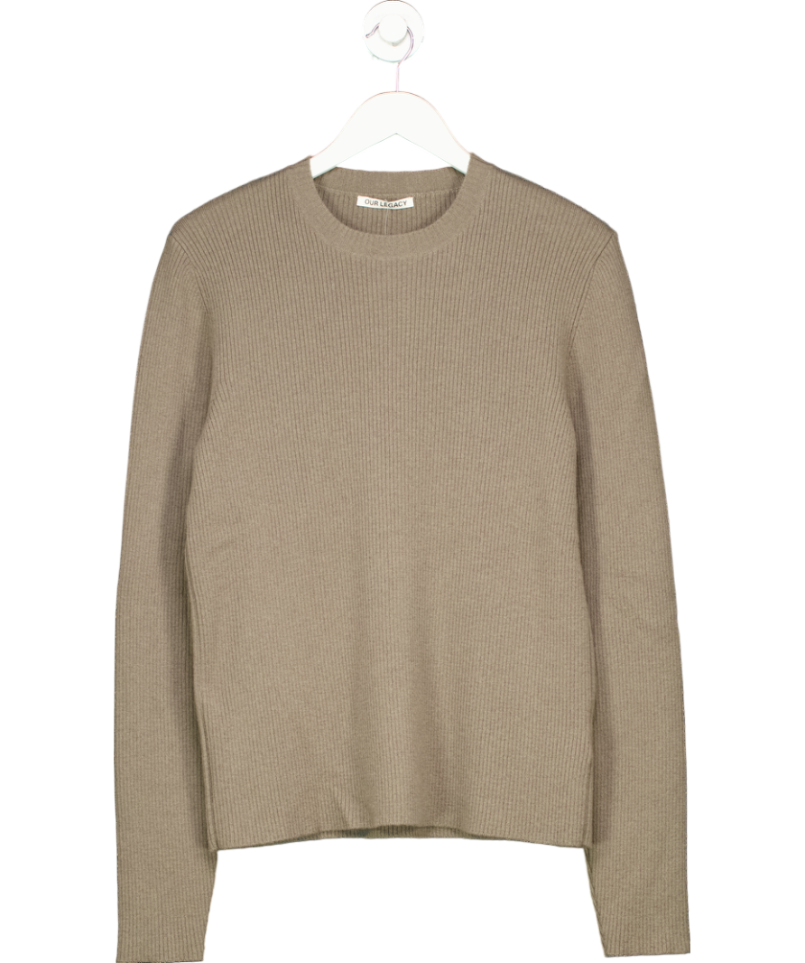 Our Legacy Brown Wool Compact Roundneck Sweater UK L/XL