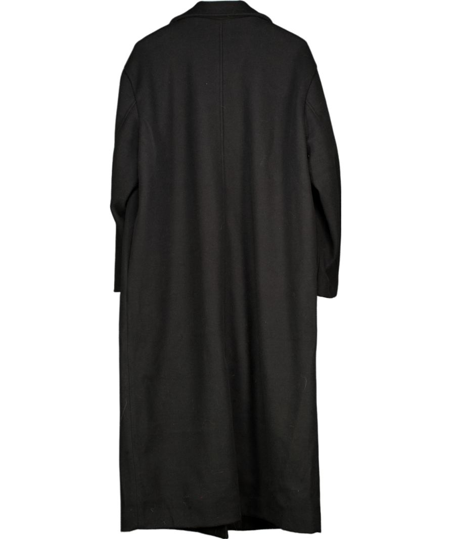 White Fox Black Modern Edge Oversized Coat UK L/XL