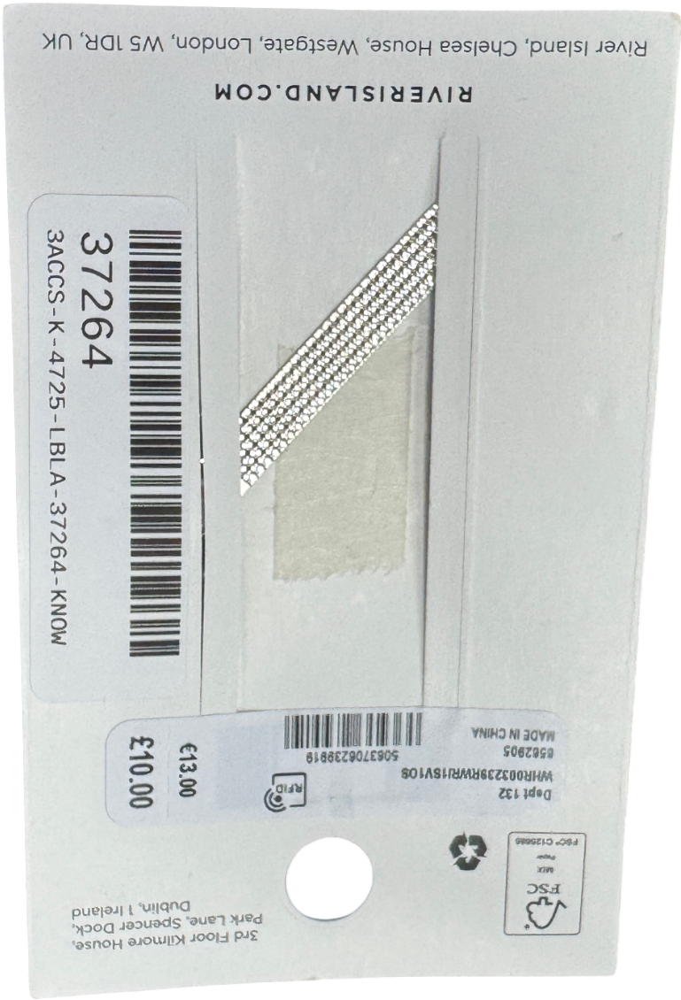 River Island Metallic Silver Bobble Hair Slide