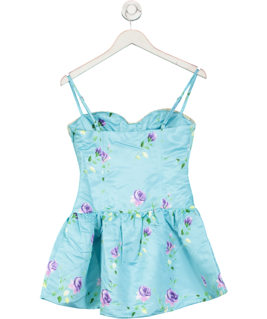 finesse Tif Blue Satin Bubble Dress UK S
