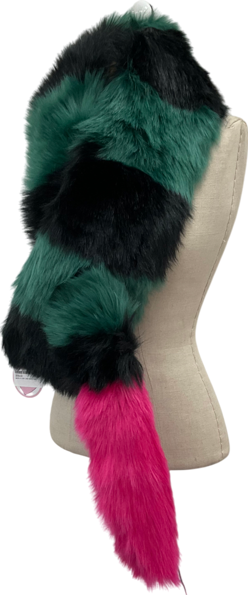 Charlotte Simone Multicoloured Popsicle Faux Fur Scarf One Size