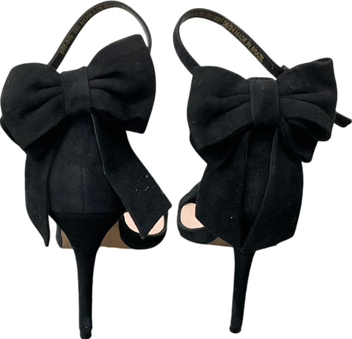 304 Black Bow Heel Detail Heels UK 5 EU 38 👠