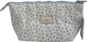 The Flat Lay Co. White Marshmallow Essential Makeup Pouch - Cozy Cotton Ditsy Floral One Size