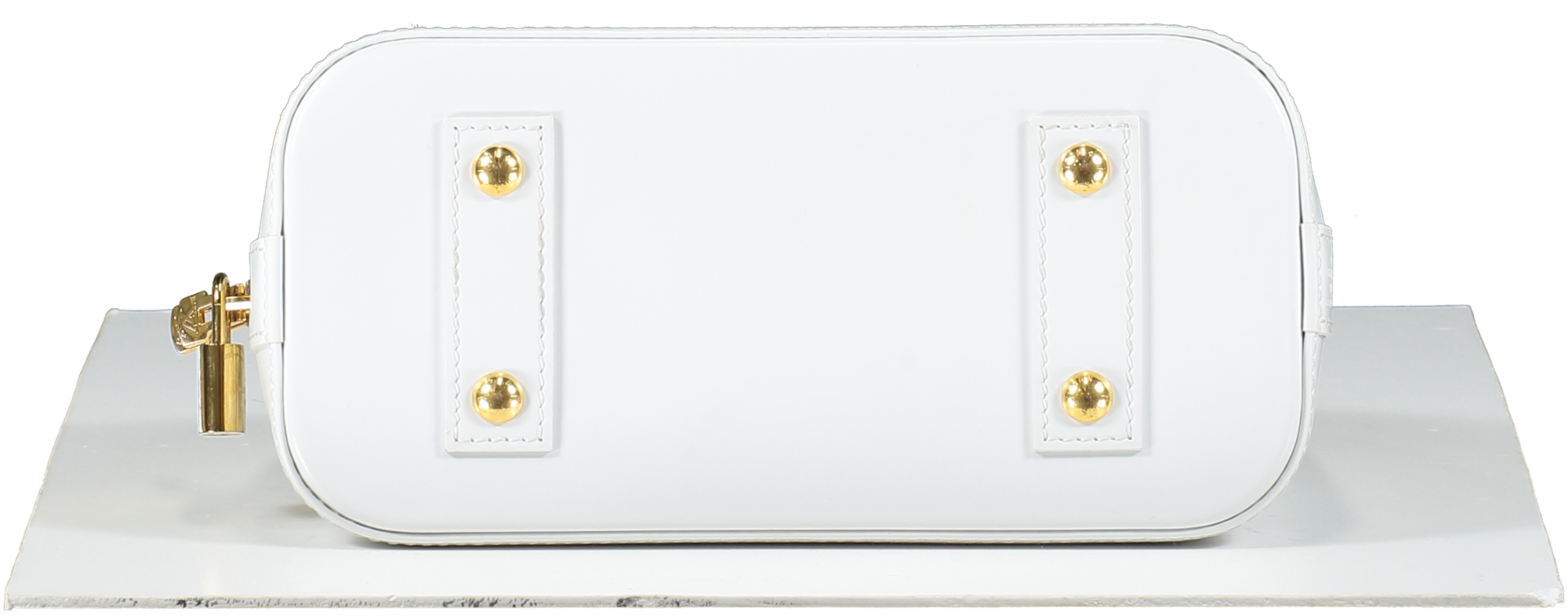 Louis Vuitton White Alma Handbag Love Lock Epi Leather Bb Bag