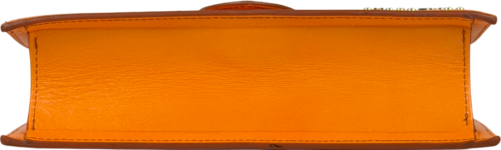 JACQUEMUS Orange Leather Le Grand Bambino Top-handle Bag