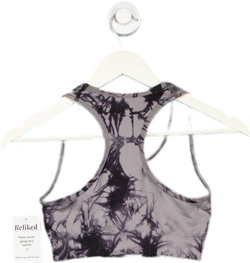 Unbranded Black Tie-Dye Sports Bra UK S