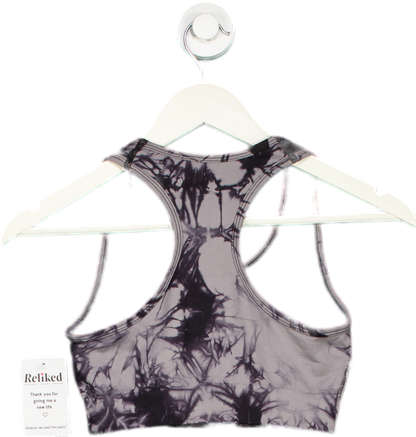 Unbranded Black Tie-Dye Sports Bra UK S