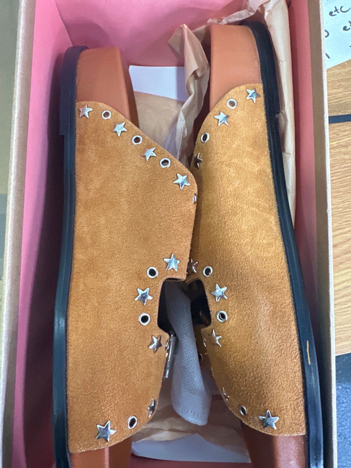 BiBi LOU Tan Studded Sandals UK 7 EU 40