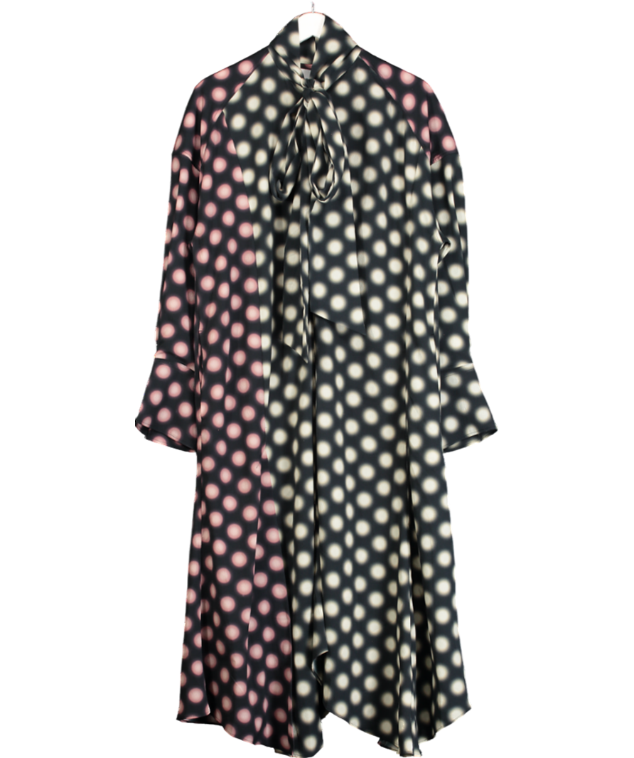 H&M Black Neck Tie Maxi Dress UK S/M