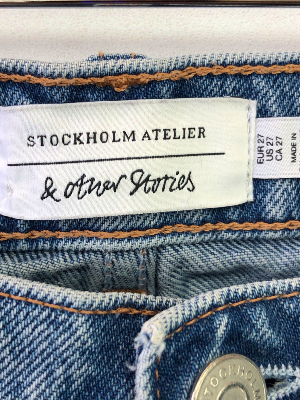& Other Stories Blue Stockholm Atelier High Waist Jeans UK 10