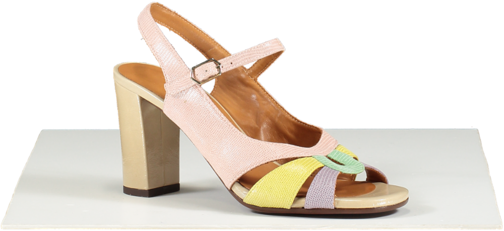 CHIE MIHARA Multicoloured Badena Colour Block Sling Back Court Shoes, Mint/lavender/lemon BNIB UK 5.5 EU 38.5 👠