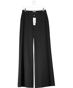 L'agence Black Pillar Wide Leg Trousers UK S