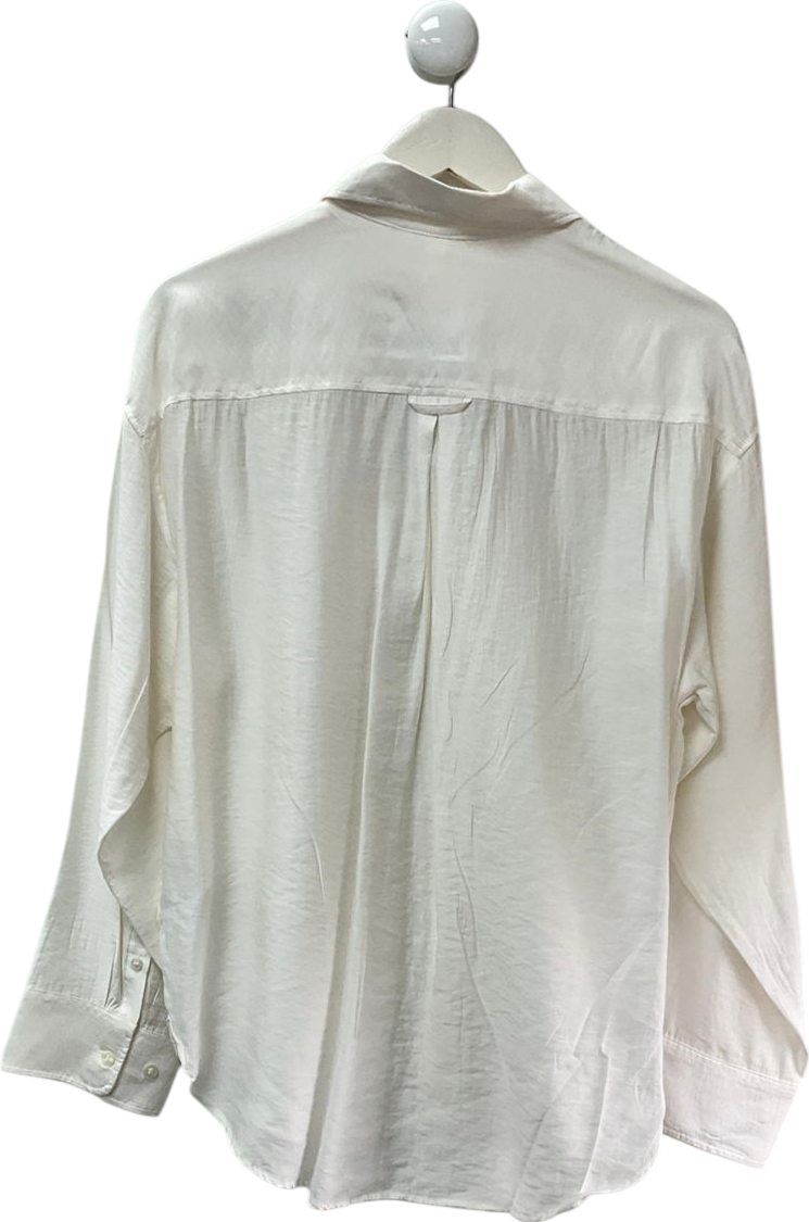 H&M White Oversized Linen Shirt UK S