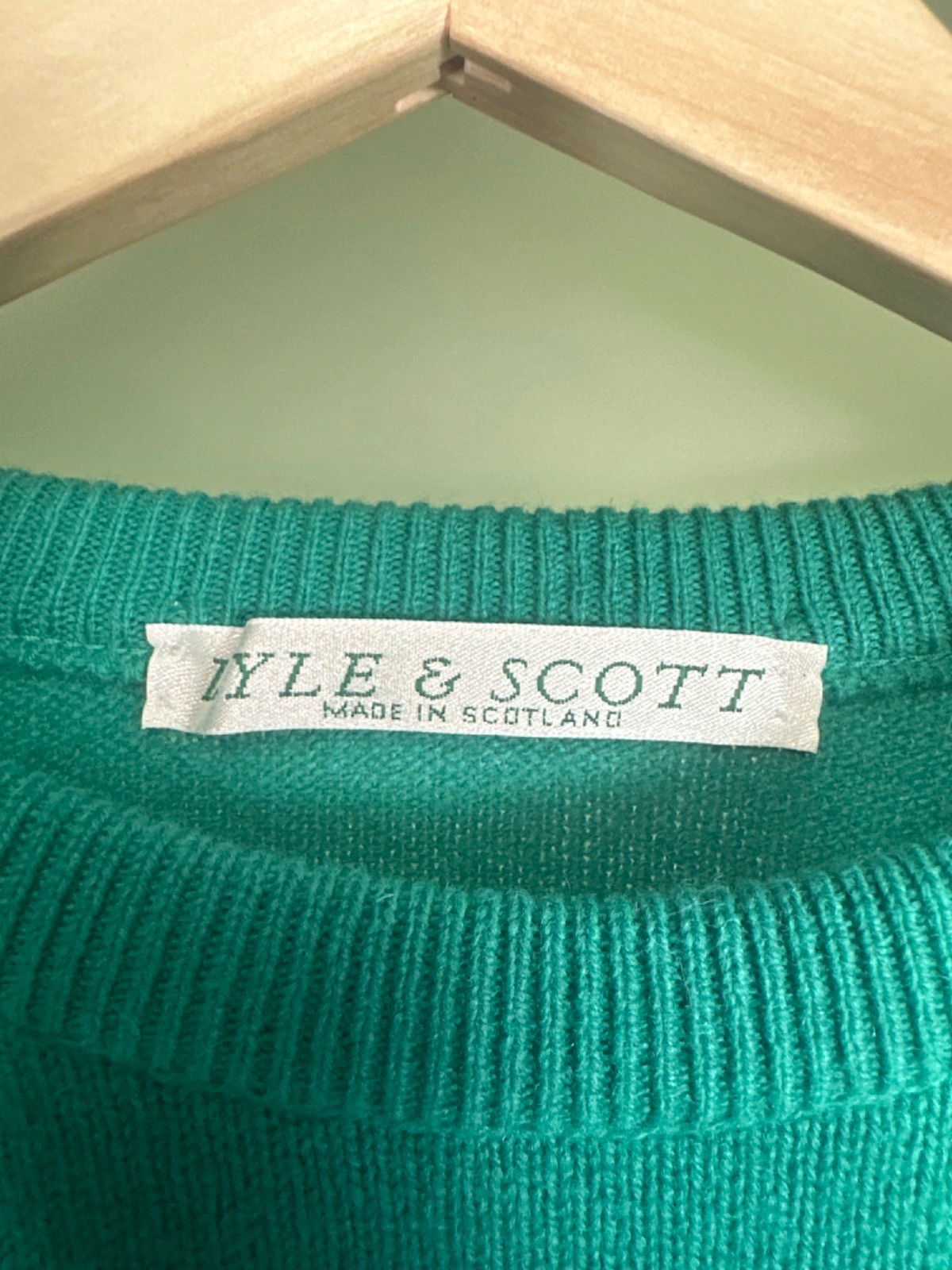 Lyle & Scott Green Wool Jumper UK XL