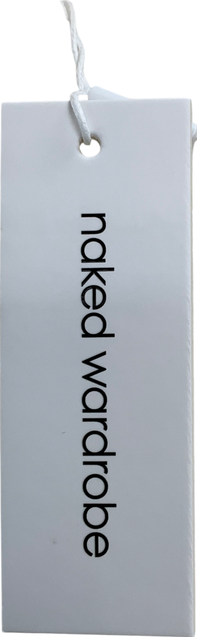 Naked Wardrobe Cream Sleeveless Knit Turtleneck Cropped Sweater UK S