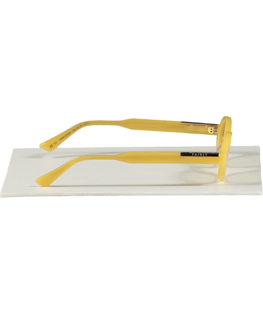 Jimmy Fairly The Elvie Yellow Sunglasses In Case One Size