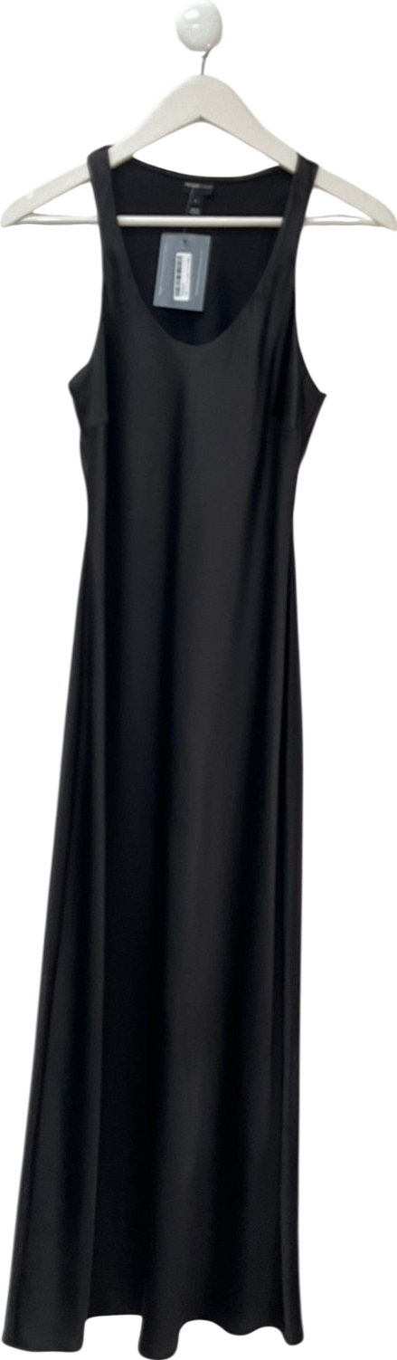 River Island Black Satin Maxi Dress UK 6