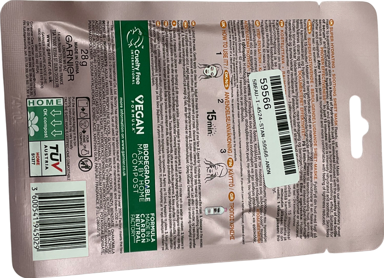 Garnier Sheet Mask 28g