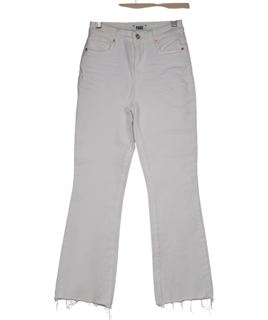 PAIGE White Claudine High Rise Ankle Flare W24