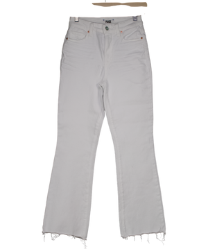 PAIGE White Claudine High Rise Ankle Flare W24
