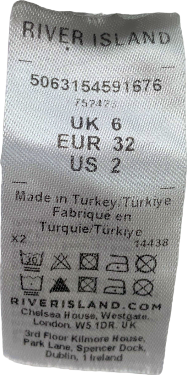 River Island White Crochet Dress UK 6