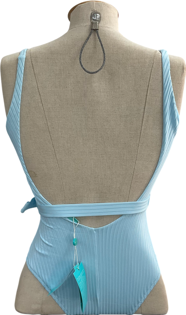 Melissa Odabash Blue St Tropez Sky Ribbed UK 8