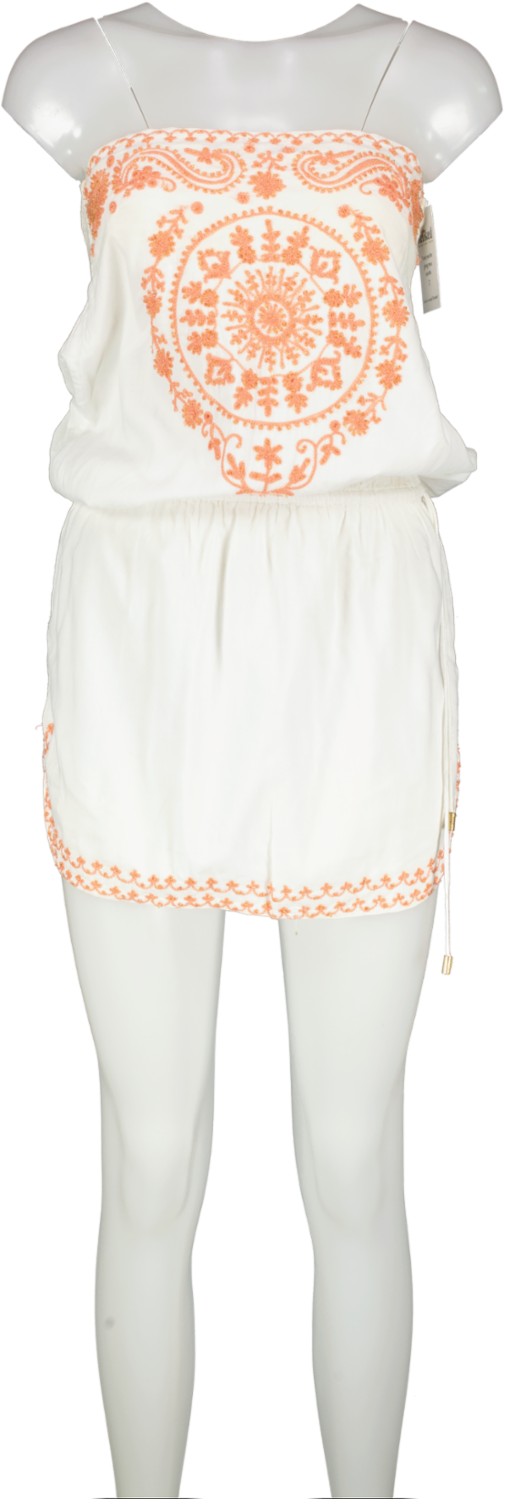 Melissa Odabash White Embroidered Beach Dress UK S