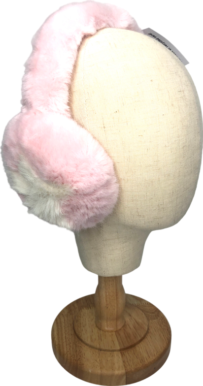 PrettyLittleThing Pink Fluffy Star Ear Muffs One Size