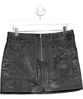 Ba&sh Black Baly Leather Mini Skirt Fr34 UK 6