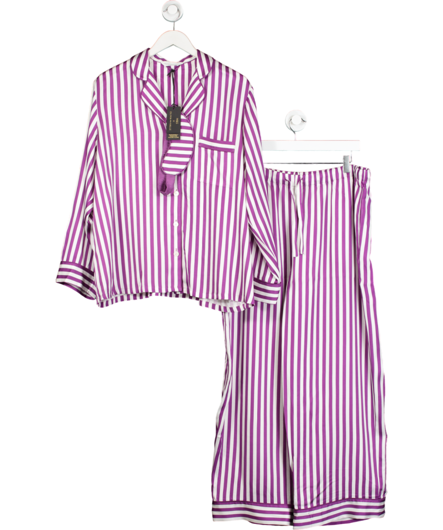 M&S Purple The Striped Pyjama Set UK 18