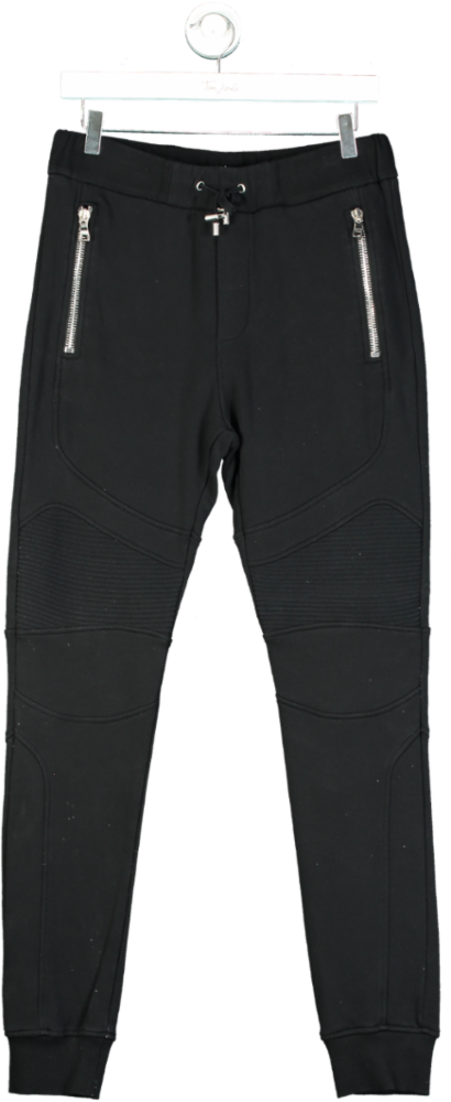 Balmain Black Jogger Trousers UK M