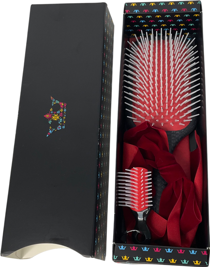 Denman Black Brush And Hair Bow Gift Set One Size