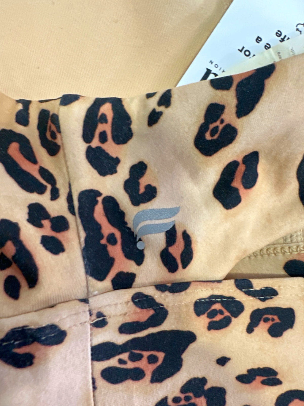 Fabletics Leopard Print Sports Bra UK S