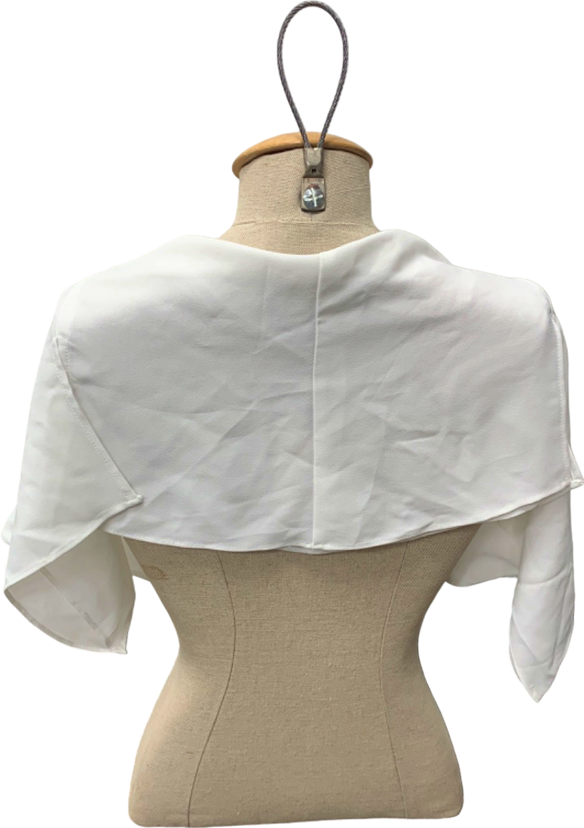 Zara White Wrap Blouse UK XS