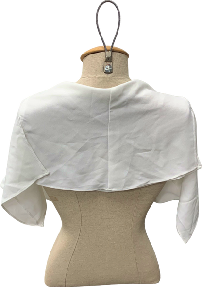 Zara White Wrap Blouse UK XS