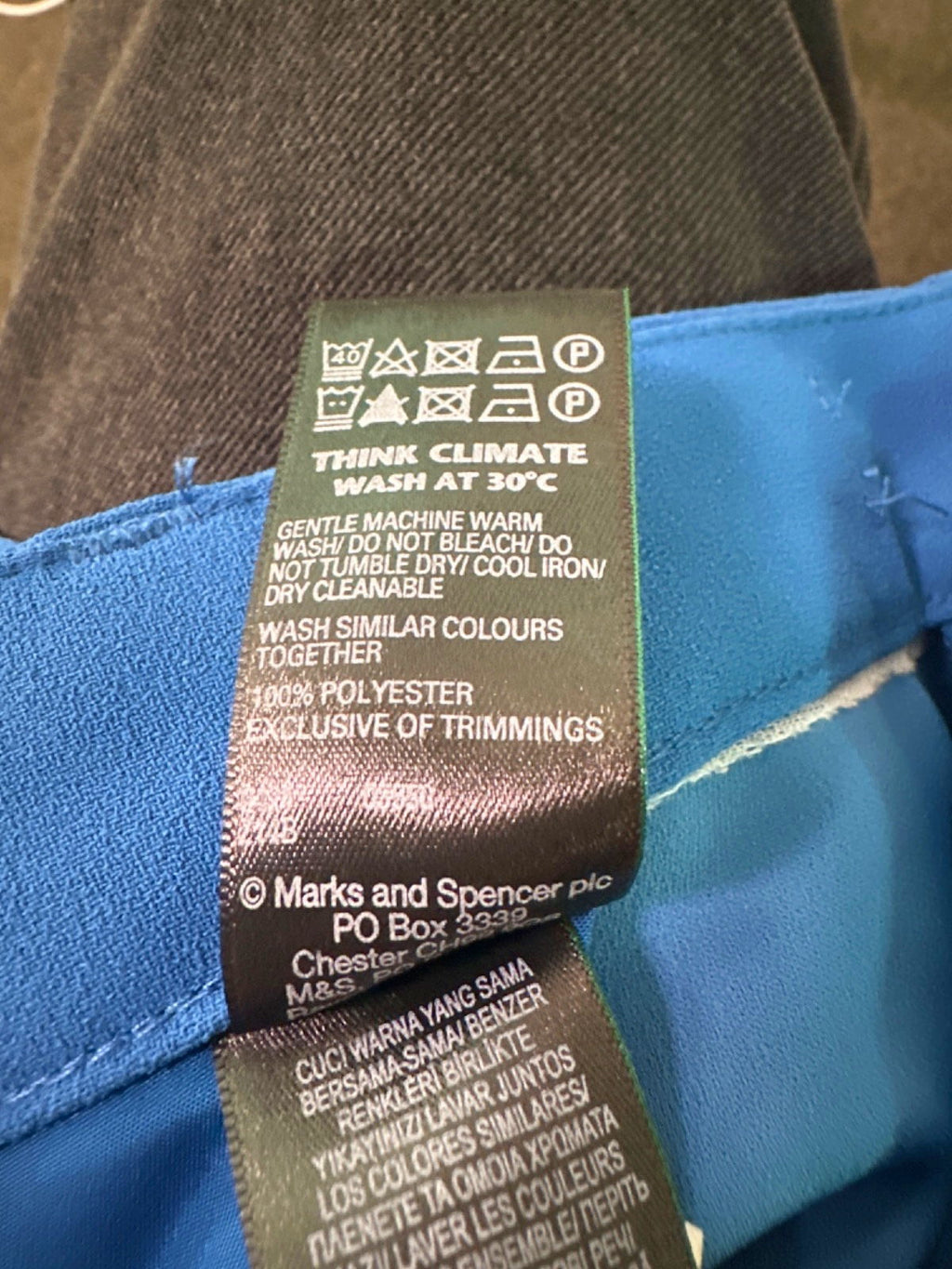 Marks & Spencer Blue Regular Trousers UK 10