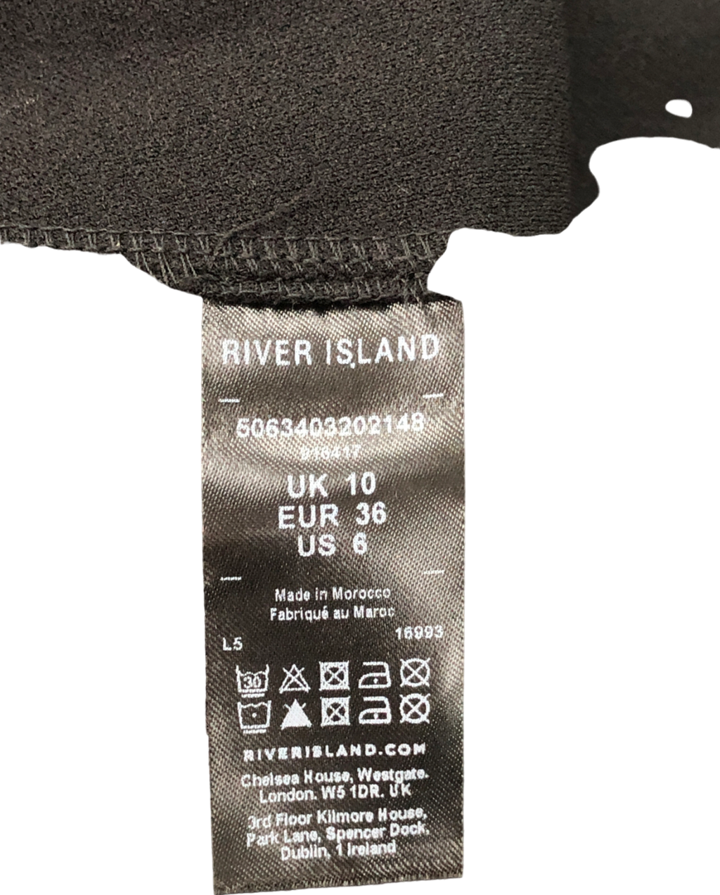 River Island Black Tailored Buttoned Jacket UK 10