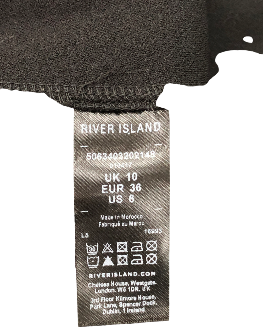 River Island Black Tailored Buttoned Jacket UK 10