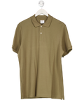 MANGO Light Khaki Green Cotton Pique Polo Shirt UK L