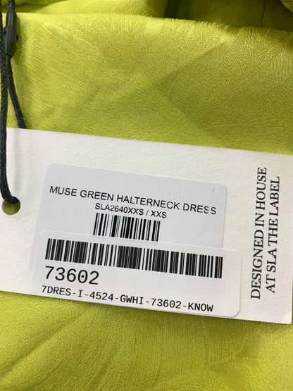 SLA Green Muse Halterneck Dress UK XXS