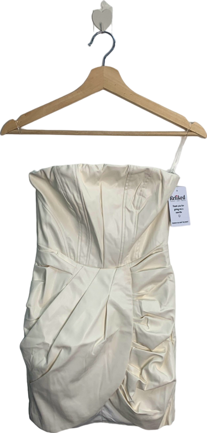 Fashion Nova White Strapless Dress XS