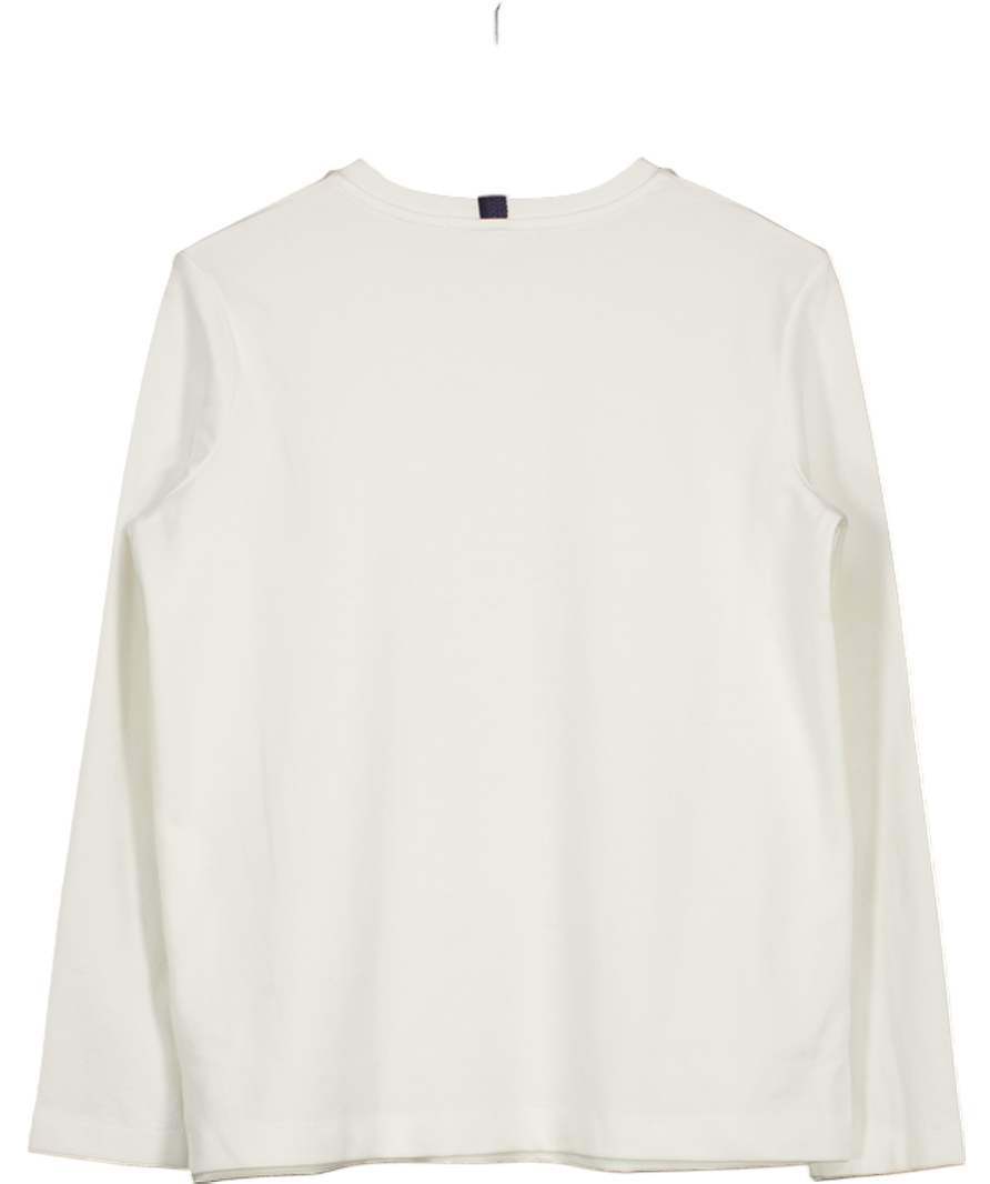 NEXT White Cotton Blend Long Sleeve T-shirt UK 8