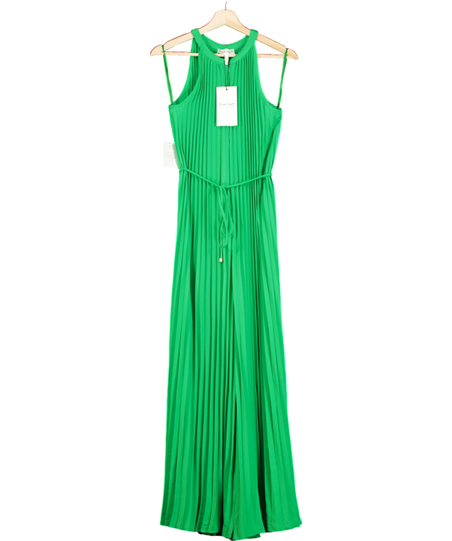 Phase Eight Brea Green Pleat Jumpsuit UK 10