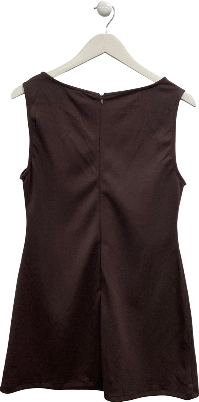 White Fox Brown Sleeveless Mini Dress UK XL