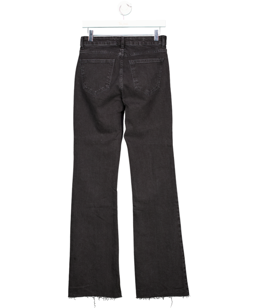 MANGO Black Fiona Flared Mid-rise Jeans UK 8